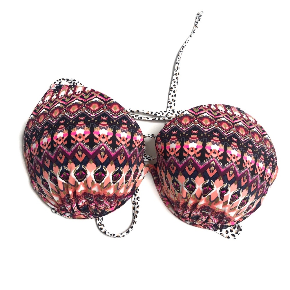 Shade & Shore Bohemian Swimsuit Bra W/ Gold Print